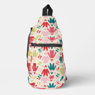 Sac À Bandoulière Elf Colorful Coat et Chaussures Motif