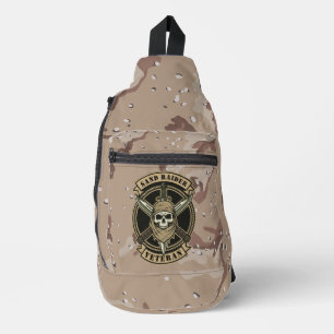 Sac À Bandoulière Emblème de combat désertique du vétéran Sand Raide
