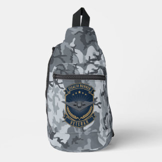 Sac À Bandoulière Emblème de vétéran du bombardier furtif B-2 Spirit