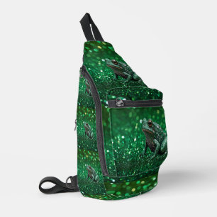 Sac À Bandoulière Émergence Enchanteresse : La Grenouille Verte Étin
