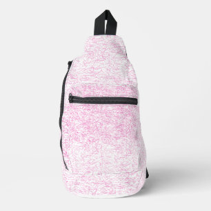 Sac À Bandoulière Ensemble de dossiers abstraits roses pour le burea