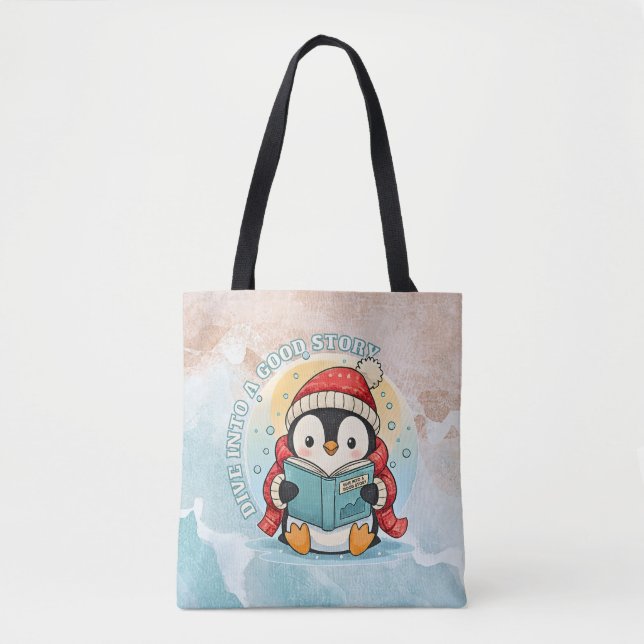 Sac à bandoulière esthétique Penguin pour lecture  (Devant)
