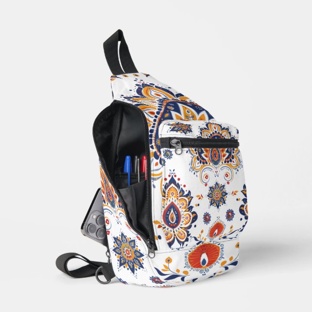 Sac à bandoulière ethnique Boho Mandala (Ouvrir)