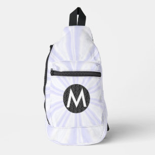 Sac À Bandoulière Explosion Blanche Monogramme Cercle Noir