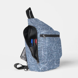 Sac À Bandoulière Faded Blue Denim