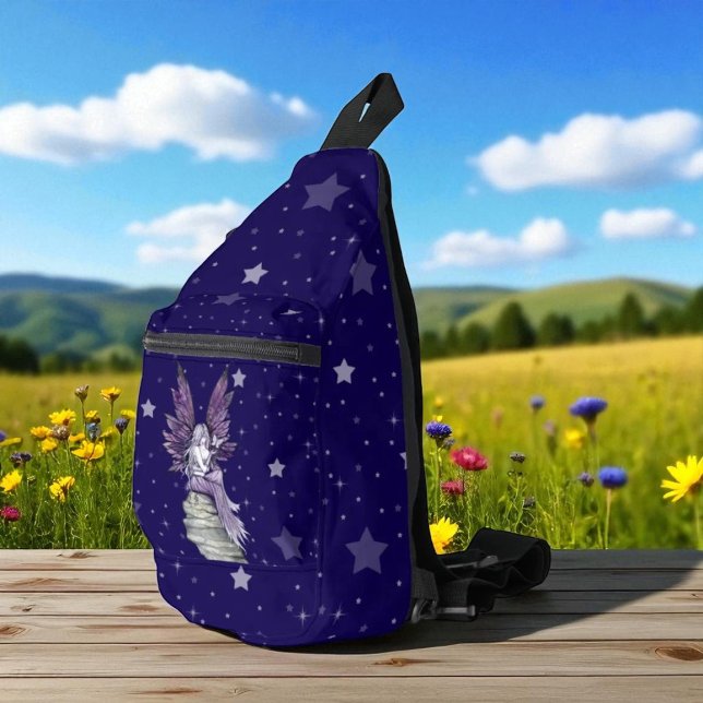 Sac À Bandoulière Fée violette et papillon  (Créateur téléchargé)