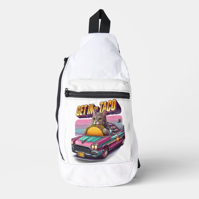 Sac À Bandoulière Feline Fiesta en rose (Recto)