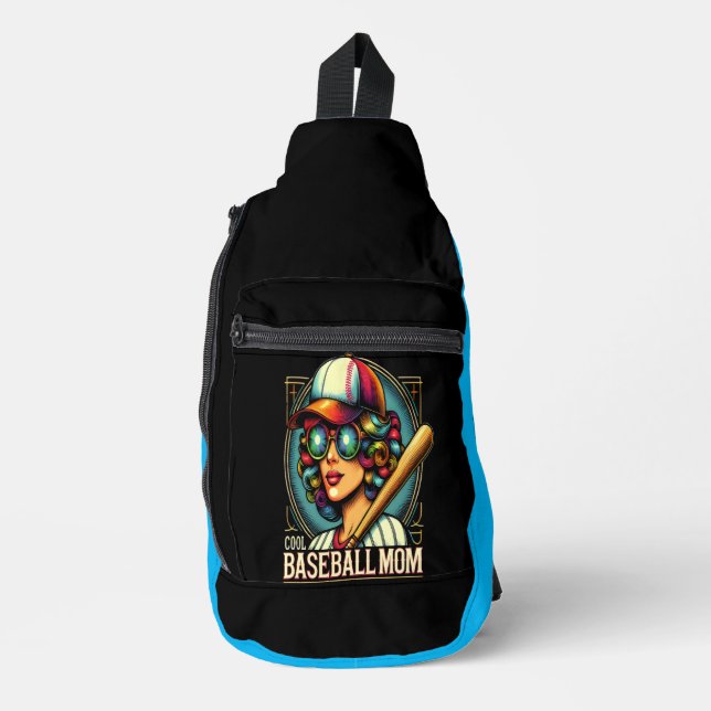 Sac À Bandoulière Femme Déterminée : Meilleure Maman De Baseball (Recto)