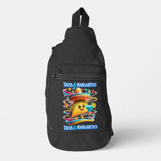 Sac À Bandoulière Festive Fiesta Flavours tacos et margaritas (Recto)