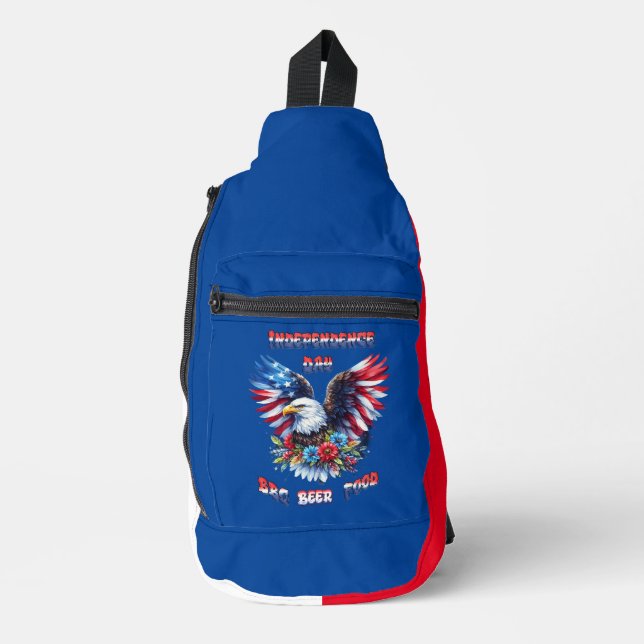 Sac À Bandoulière Fête de l'Indépendance de l'aigle majestueux (Recto)