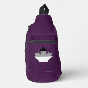 Sac À Bandoulière Feuille d'érable de fierté de l'asexualité