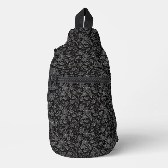 Sac À Bandoulière Fleurs blanches élégantes  (Recto)
