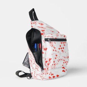Sac À Bandoulière Flush Royal Cœur Dispersé,