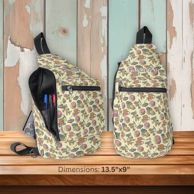 Sac À Bandoulière Fond d'icônes de jouets (Créateur téléchargé)