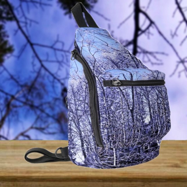 Sac À Bandoulière Forêt à Twilight (This Forest At Twilight Sling Bag,  has a haunting, look to its design!)