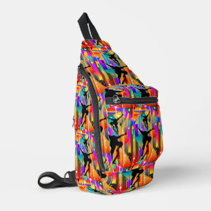 Sac À Bandoulière Forme Géométrique Skateboarding Abstrait