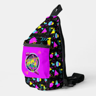 Sac À Bandoulière FORMES COLORÉES DE BANDE RETRO 80s