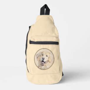 Sac À Bandoulière Golden Retriever Painting mignon Original Chien Ar