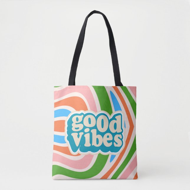 Sac à bandoulière 'Good Vibes' Rétro Wave (Devant)
