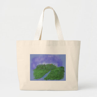 Sac à bandoulière grand format colline et ruisseau