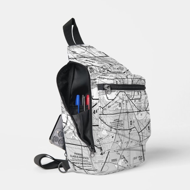 Sac À Bandoulière Graphique aéronautique (Ouvrir)