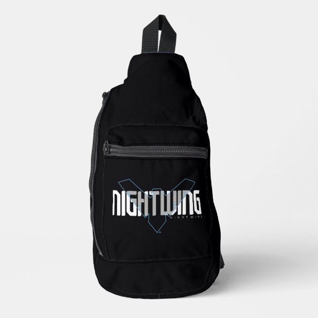 Sac À Bandoulière Graphique de nom high-tech Nightwing (Recto)