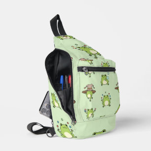 Sac À Bandoulière Grenouilles drôles en action