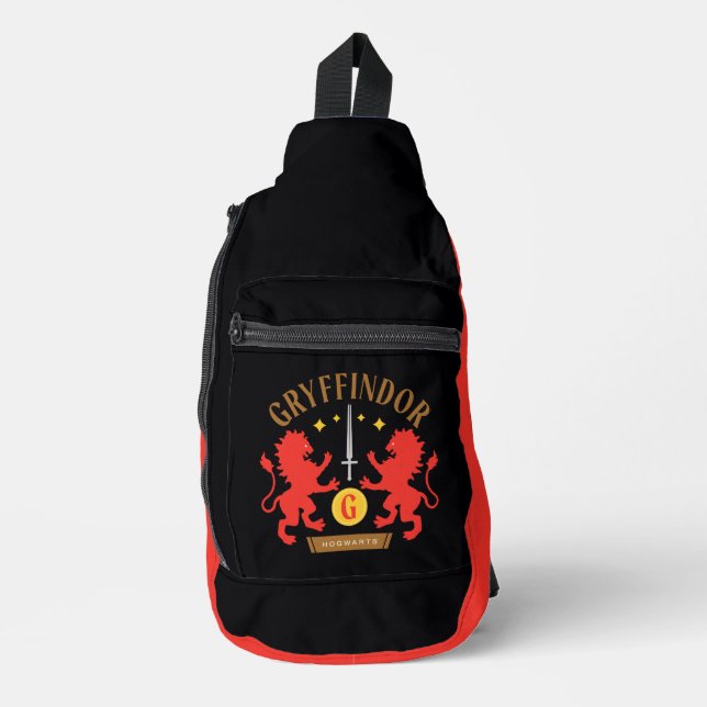 Sac À Bandoulière GRYFFINDOR™ Maison Épée Double Lion Graphique (Recto)