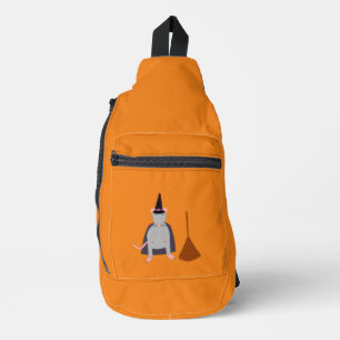 Sac À Bandoulière Halloween sorcière rat et chambre