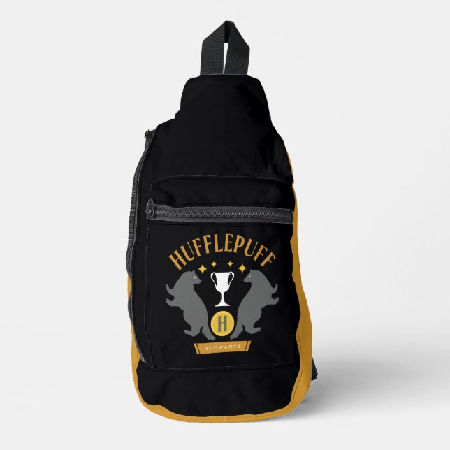 Sac À Bandoulière HUFFLEPUFF™ Badger and Cup House Pride Graphisme (Recto)