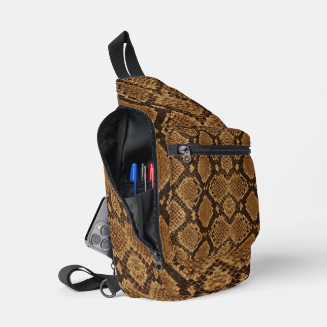 Sac À Bandoulière Impression de peau de python (Ouvrir)