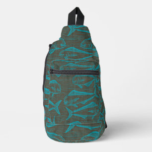 Sac À Bandoulière imprimé aloha tropical hawaïen