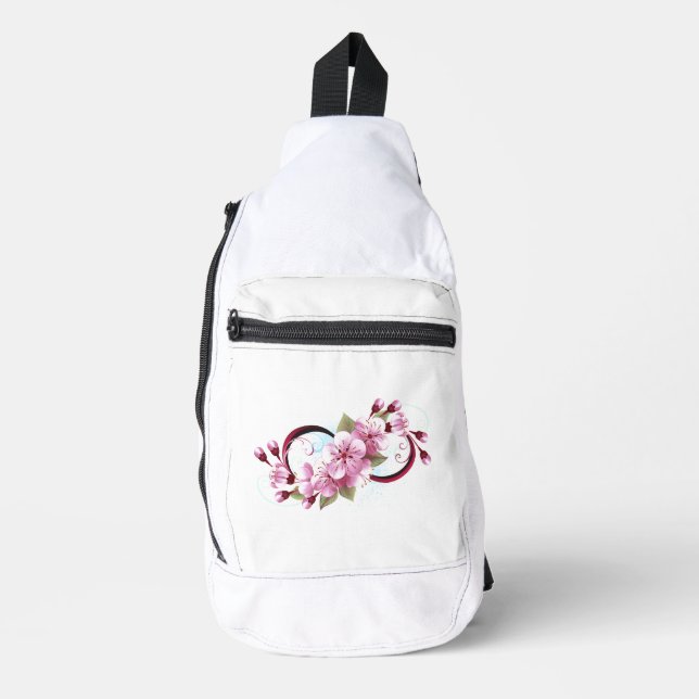 Sac À Bandoulière Infinité avec les fleurs Sakura (Recto)