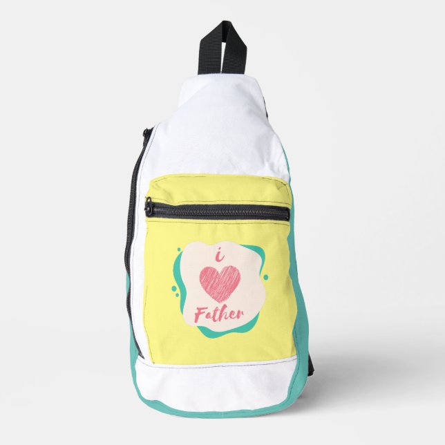 Sac À Bandoulière j'aime mon père (Recto)