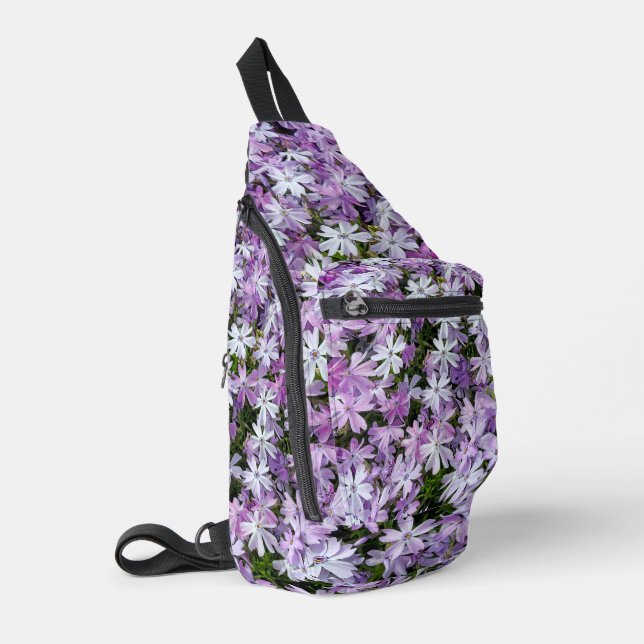 Sac À Bandoulière Jardin de Phlox Violet (Coin gauche)