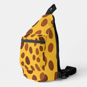Sac À Bandoulière Jaune Giraffe dot motif de peau d'animal sauvage