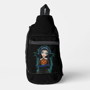 Sac À Bandoulière Joli vampire et citrouille d'Halloween