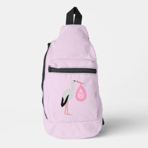 Sac À Bandoulière Jolie chatte rose bébé fille Stork
