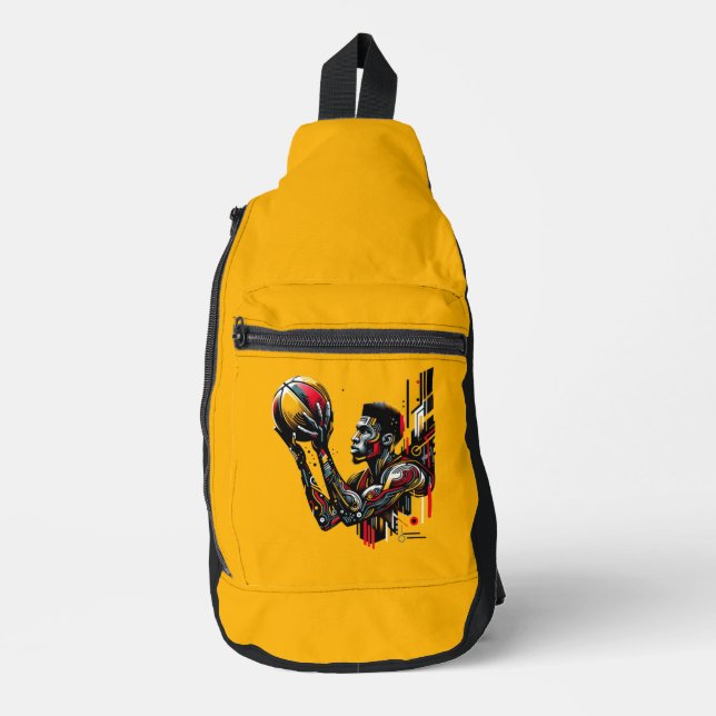 Sac À Bandoulière Joueur de basket-ball (Recto)
