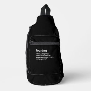 Sac À Bandoulière Jour de jambes à la salle de sport Définition Entr