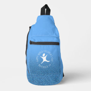 Sac À Bandoulière Joyeuse Parties scintillant Bleue de la Journée Mo