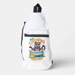 Sac À Bandoulière Juste Cooning, Jouer Raccoon Durée du bain Aventur