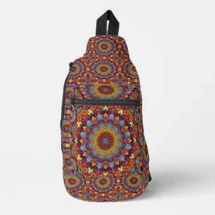 Sac À Bandoulière Kaleidoscope fractal Mandala Art Design-44444