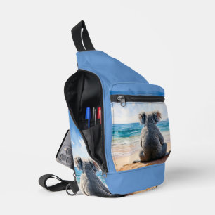Sac À Bandoulière Koala regarde l'océan