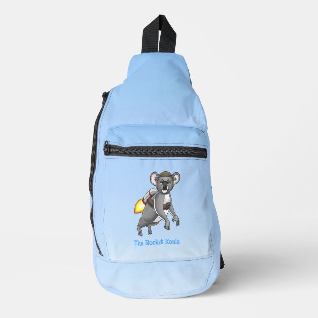 Sac À Bandoulière La balade en réacteur dorsal du koala (Recto)