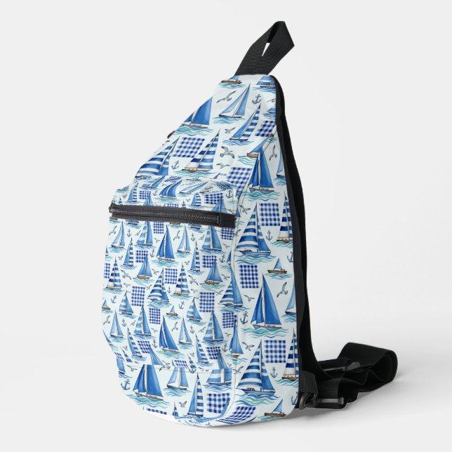 Sac À Bandoulière La vie côtière Océans bleus (Coin droit)
