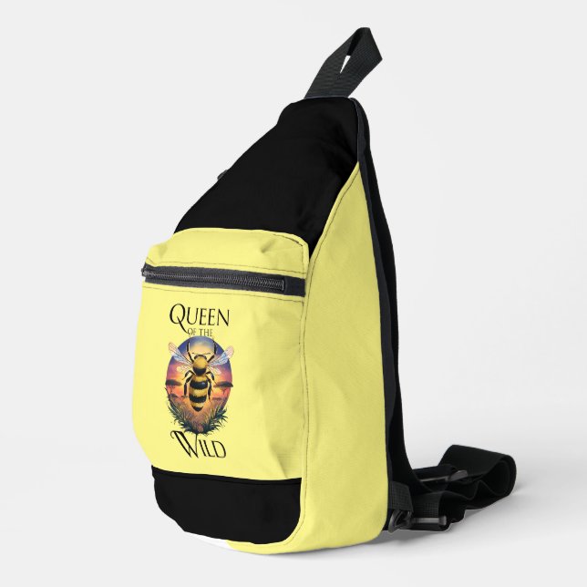 Sac À Bandoulière L'abeille majestueuse : Reine du Sauvage (Coin droit)