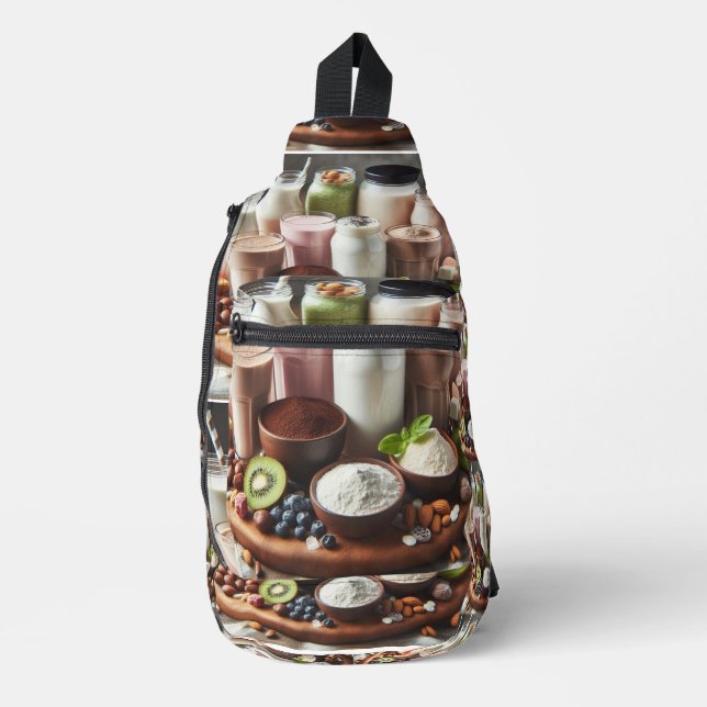 Sac À Bandoulière Lait et fromage pour le plaisir de la laiterie Imp (Recto)