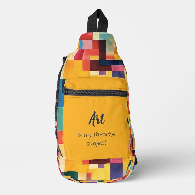 Sac À Bandoulière L'Art Motif Artistique Est Mon Sujet Préféré (Recto)