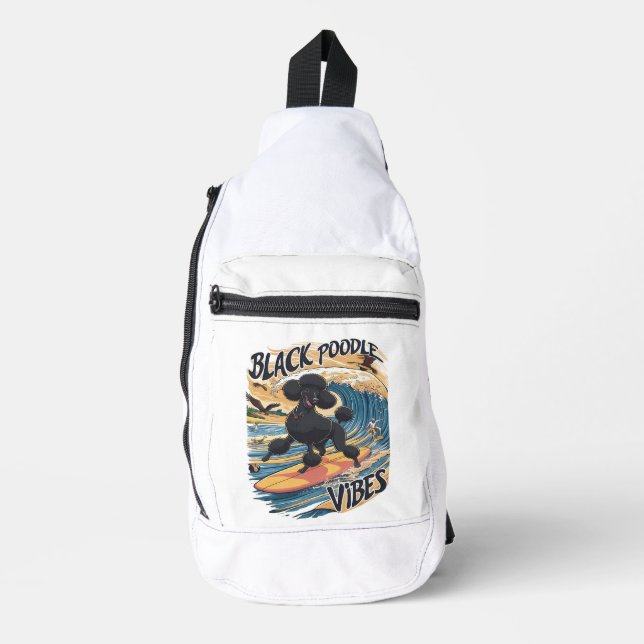 Sac À Bandoulière Le caniche de surf (Recto)
